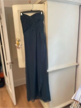 Victor Costa Strapless dark green Gown